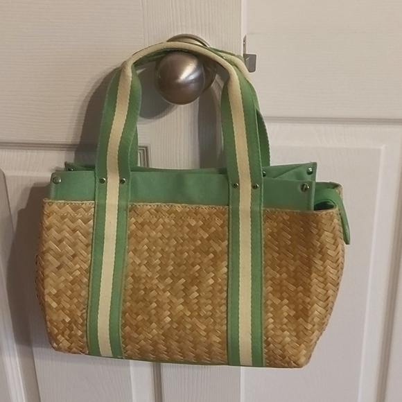 Tommy Hilfiger Vintage Wicker and Canvas Bag - Picture 2 of 8